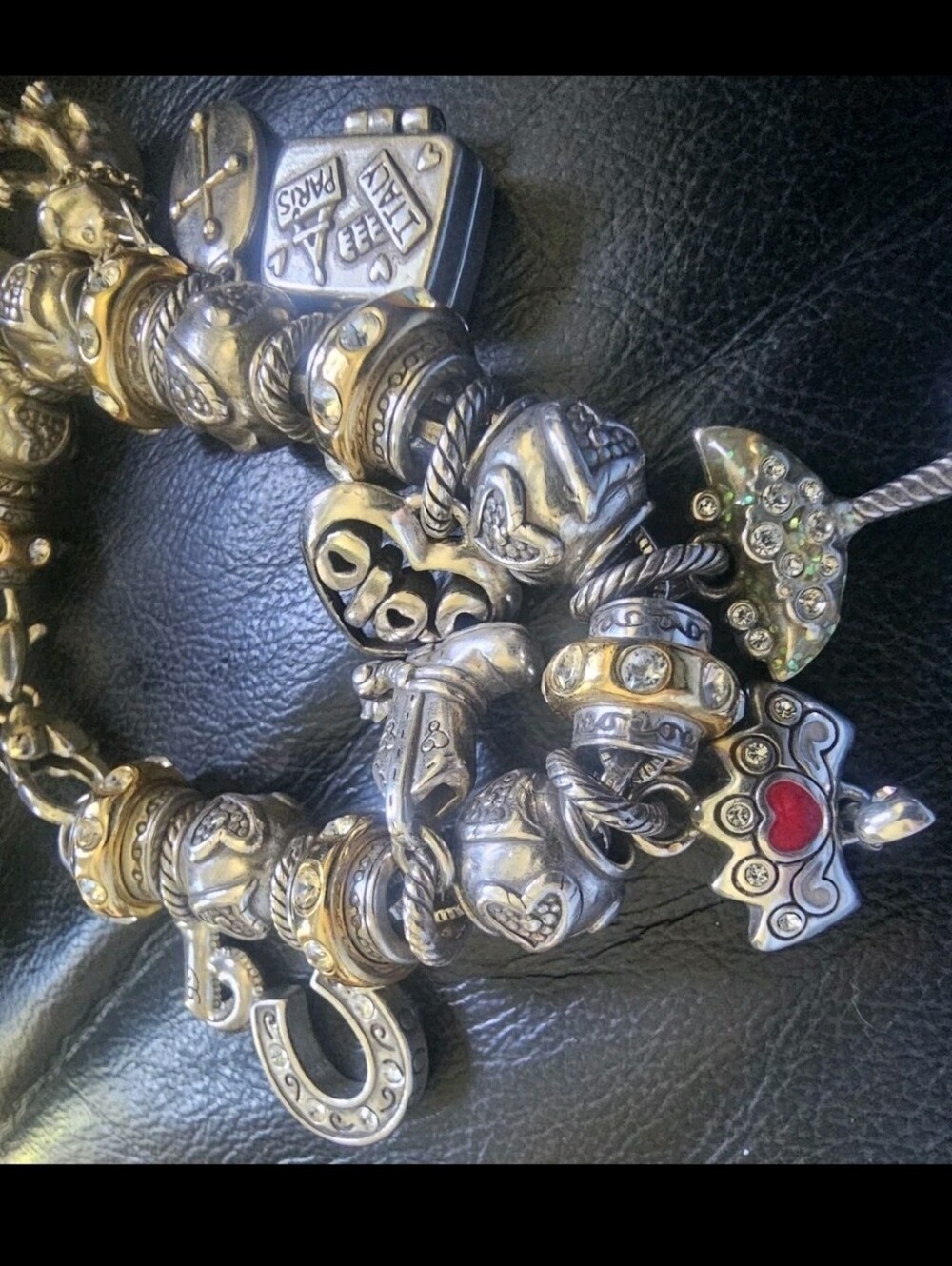Brighton silver and gold plated massive charm bracelet - Picture 3 of 6